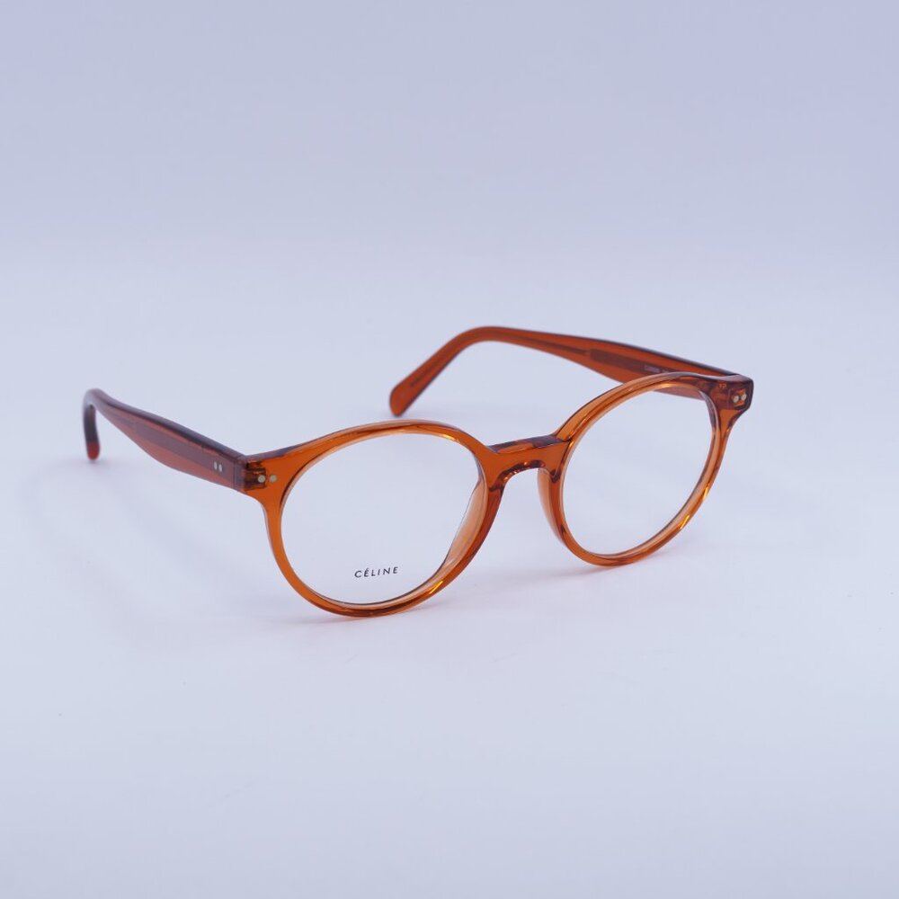 🕶️ New Celine CL50008I 042 Eyeglasses - Orange Frame 49mm - Picture 4 of 9